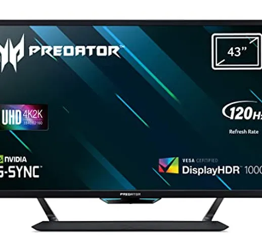 Predator CG437KP Monitor Gaming G-SYNC, 43", Display 4K UHD, 120 Hz, 1 ms, 16:9, HDMI 2.0,...