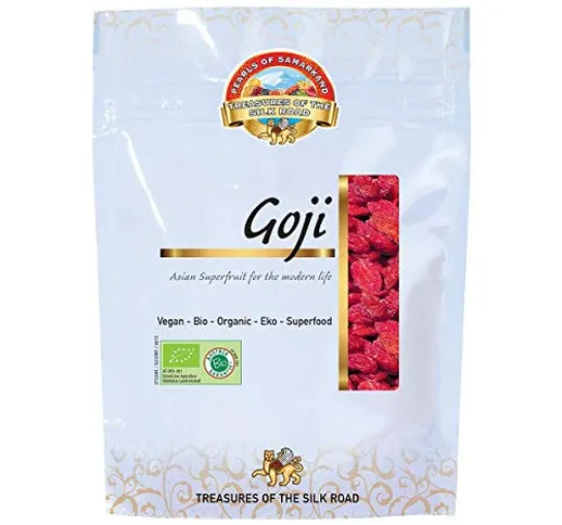 Bacche di Goji Bio essiccate 700g gr Crude, sole secco organico, raw, dall'Uzbekistan, sen...