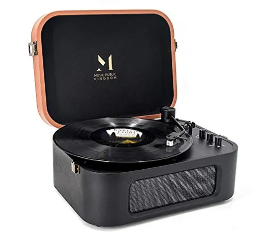 Record Player Bluetooth, Turntable Record Player with 2 Built-in Stereo Speaker, Turntable...