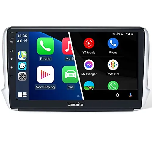 Dasaita Autoradio Bluetooth Per Peugeot 2008 208 2012 2013 2014 2015 2016 Carplay Android...