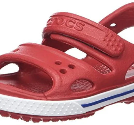 Crocs Crocband II Sandal Kids, Punta Aperta Bambino, Rosso (Pepper/Blue Jean), 22/23 EU