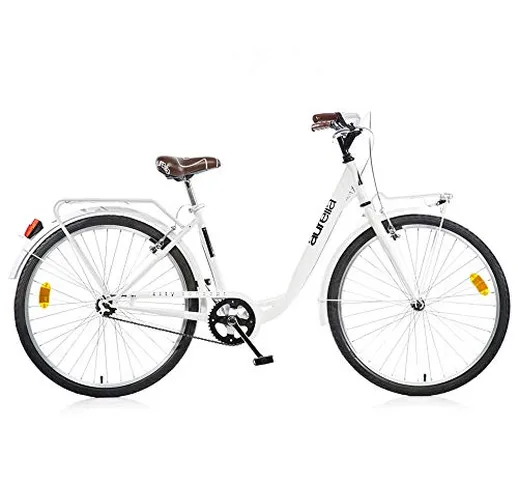 Bicicletta da Donna 26" 1026CY City Senza Cambio Aurelia Bianco