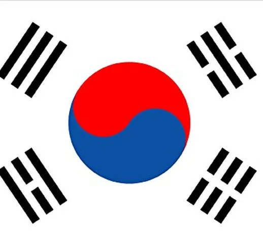 Durabol Bandiera di Corea Sud 150 x 90 cm Double Pique Satin