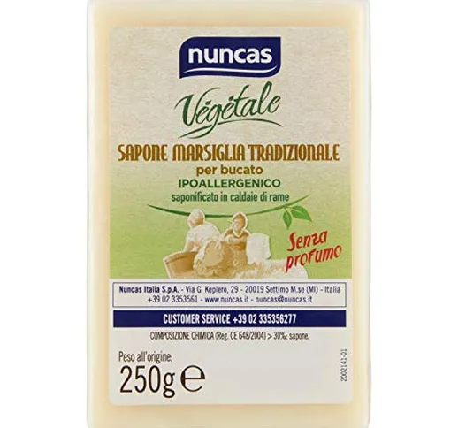 Nuncas Vegetale Sapone di Marsiglia Tradizionale - 250g