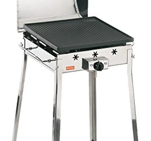 Ferraboli Ghisa Gas Mono Inox Barbecue Carrello Gas 3000W Acciaio inossidabile