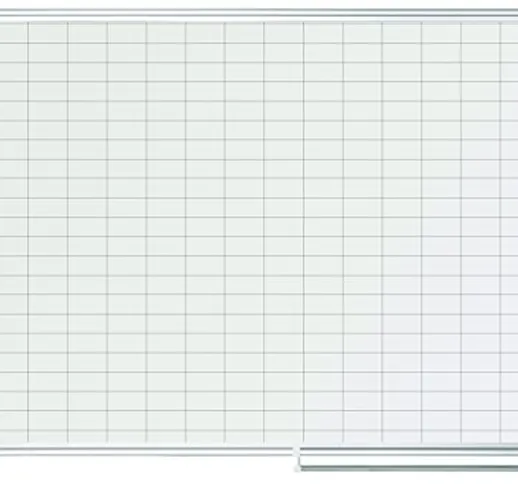Bi-Office New Generation - Lavagna Magnetica Planning con Kit accessori, 120 x 90 cm, Supe...