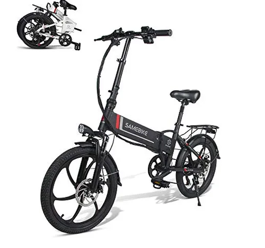 SAMEBIKE 20LVXD30 Bici elettrica con Telecomando Pieghevole Bicicletta elettrica Ruota da...