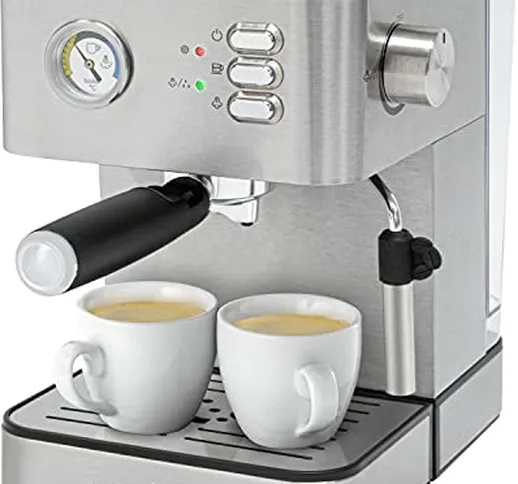 ProfiCook PC-ES 1209 - Macchina per caffè espresso automatica, pressione massima 20 bar, f...