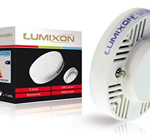 Lumixon PowerSeller LED GX53 3000 K Luce Bianca Calda, 5 Watt, 400 Lumen, CRI80, senza sfa...