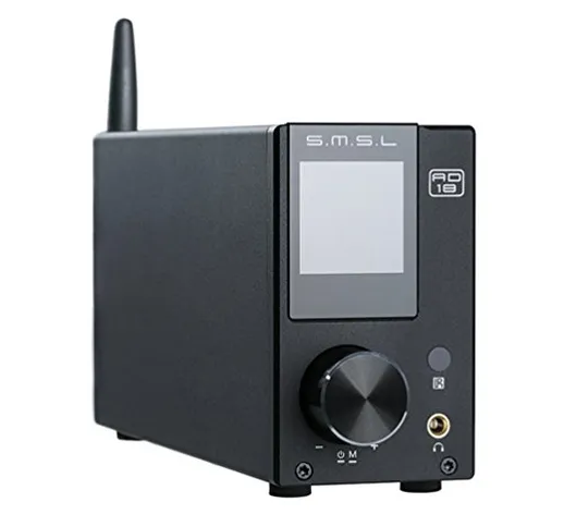 SMSL AD18 - Amplificatore stereo Hi-Fi con Bluetooth 4.2, supporta Apt-X, USB DSP Full Dig...