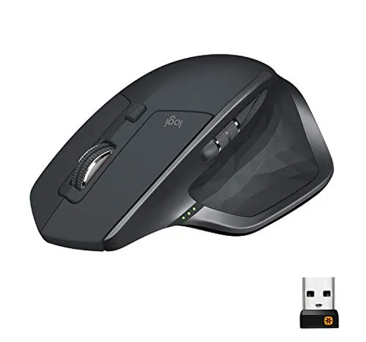 Logitech MX Master 2S Mouse Wireless, Multidispositivo, Bluetooth o 2.4 GHz Wireless con R...