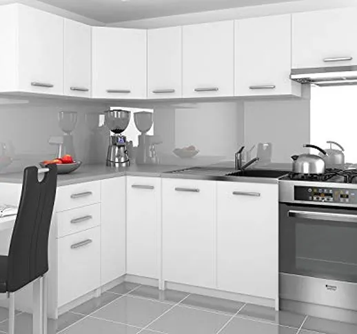 Tarraco Comercial - Mobili da cucina completa, modello Lidia, colore bianco, 360 cm