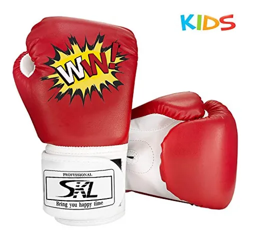 SKL Guantoni da boxe per bambini Sparring del fumetto dei bambini 4oz Guanti da box Guanti...