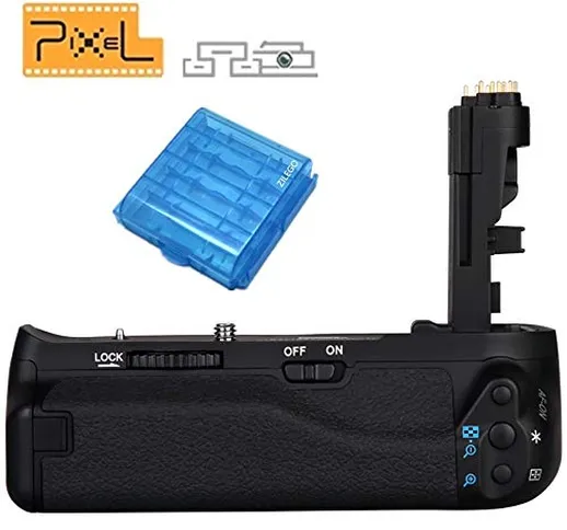 Pixel E14 Impugnature Batteria Grip per Canon eos 70D 80D Compatibile con batteria LP-E6/A...