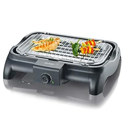 Severin PG 1511 Barbecue-Grill elettrico, 2300W, Nero