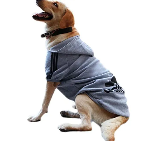Eastlion, cappotto felpato Adidog con cappuccio per cane domestico, cucciolo, maglietta pe...