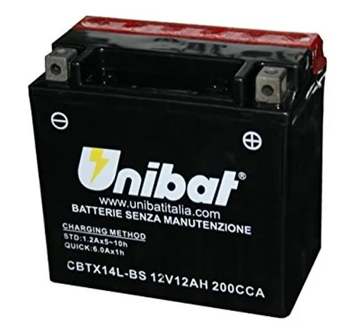 batteria UNIBAT CBTX14L-BS SPORTSTER Per Sportster dal 2004 al 2020