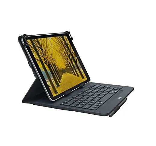 Logitech Universal Folio Cover iPad o Tablet con Tastiera Bluetooth Wireless, Apple, ‎Andr...