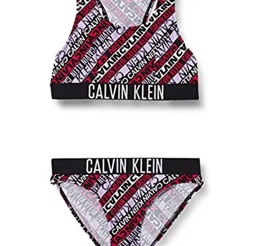 Calvin Klein Bralette Bikini Set-Print, Intense Power Logo AOP Girls, 12/14/2020 Bambina