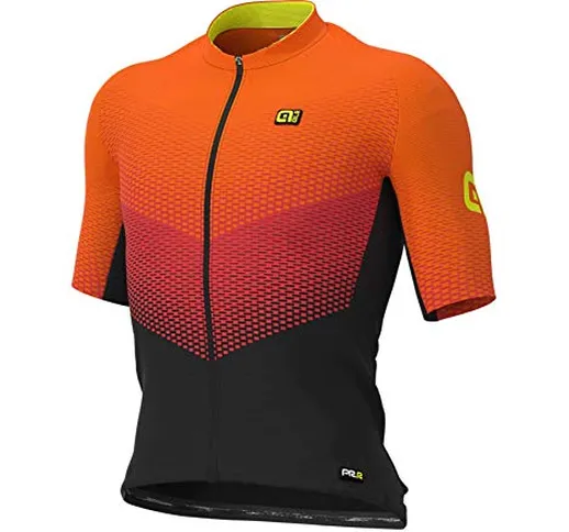 Abbigliamento Ciclismo Uomo Maglia Ale Delta Graphics Prr Rod MTB (2XL, Nero-Rosso-Arancio...