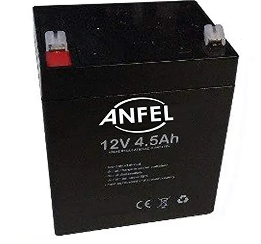 Batteria Ermetica ricaricabile al Piombo 12V 4,5Ah 5Ah con connettore Faston 90 x 70 x 101