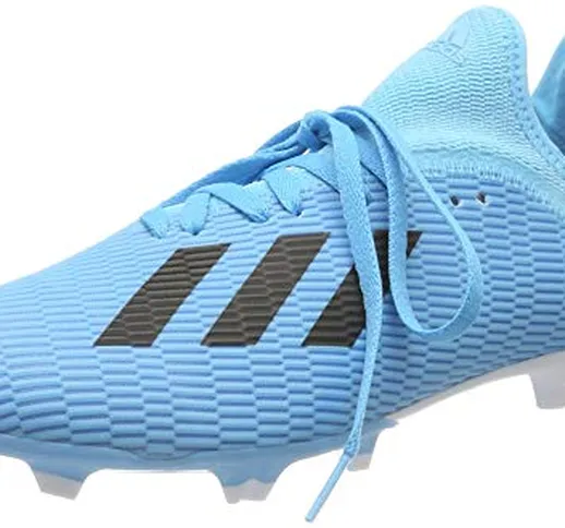 adidas X 19.3 Fg J, Scarpe da Calcio Bambini e Ragazzi, Blu (Bright Cyan/Core Black/Shock...