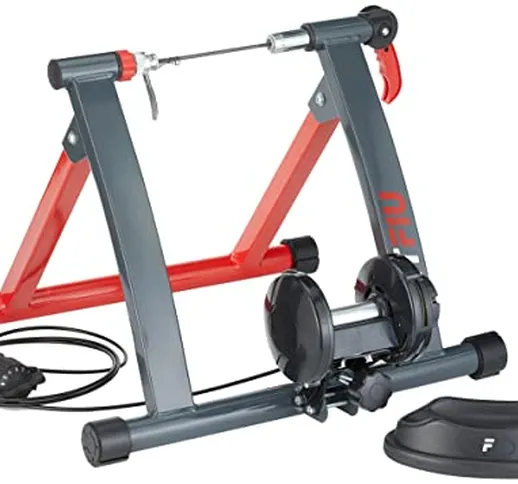 FITFIU Fitness ROB-10 - Rullo per bicicletta pieghevole per l'allenamento indoor, con 6 li...