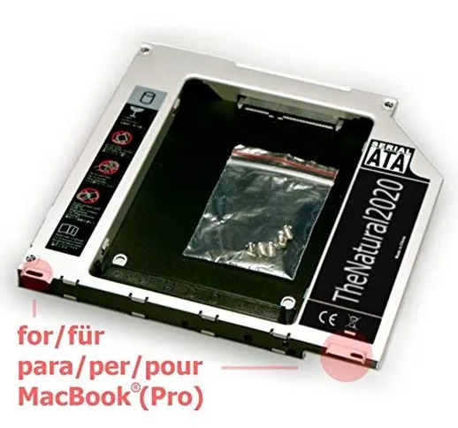 Adattatore HDD/SSD SATA III compatibile con MacBook e MacBook Pro Unibody 13" 15" 17" (sos...