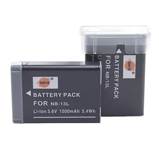 DSTE 2-Pacco Ricambio Batteria per Canon NB-13L PowerShot G7X