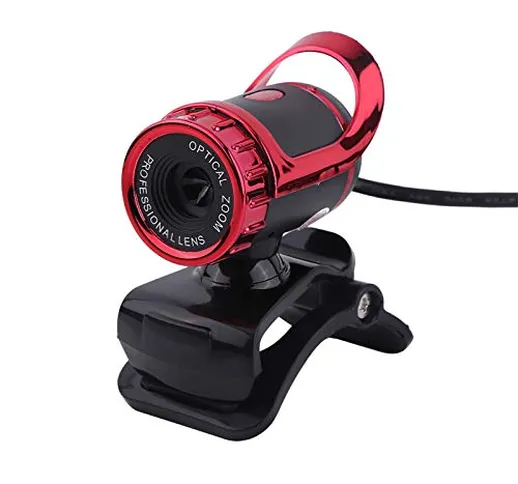 ASHATA Webcam 480P, videocamera PC HD con Clip, Microfono Incorporato, Pixel 12,0 M, Rotaz...