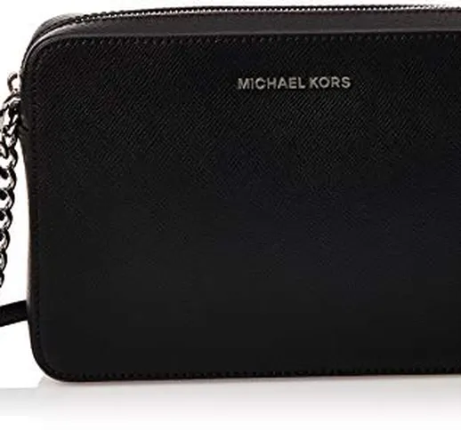 Michael Kors Jetset Lg Ew Crossbody - Borse a tracolla Donna, Nero (Black), 24x16x5.5 cm