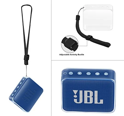 Carry Caso per JBL Go 2, Altoparlante Bluetooth Portatile Silicone Protezione Copertina Bo...