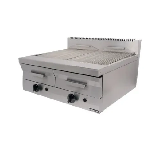 Griglia pietra lavica gas barbecue grill cm 80x70x30 RS1254