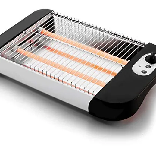 ORIZZONTALE TOSTAPANE 600W PANINI BACK Unità horizontaltoaster piatto 360°C arrosti PANE T...