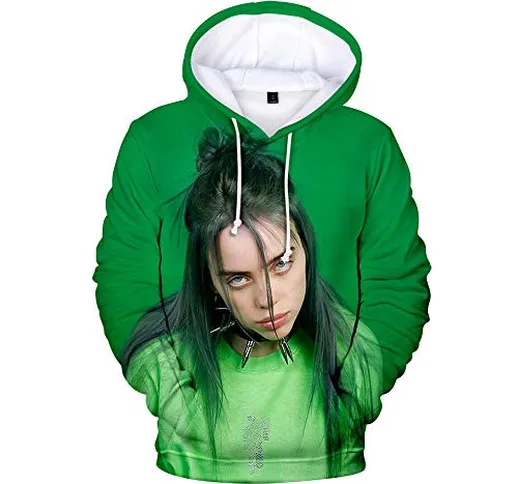 nobrand Billie Eilish Genius Ragazza personalità Tendenza Uomini e Donne Stampa a Colori 3...