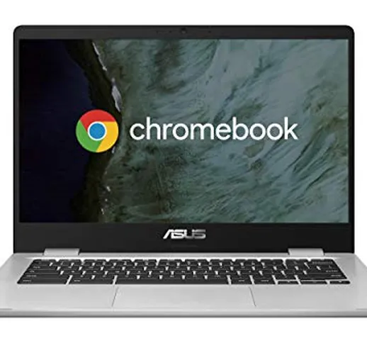 ASUS Chromebook C423NA-EB0287, Notebook in alluminio con Monitor 14" FHD Anti-Glare, Intel...