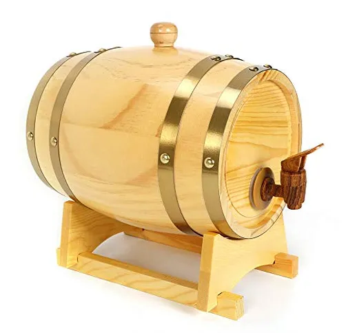 Botte da whisky in legno, 5 litri, con rubinetto