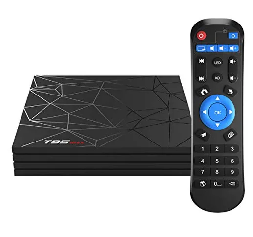Android 9.0 TV Box, Android BOX 4GB RAM 64GB ROM H6 Quad core corex-A53 Supporto 3D 6K Ult...