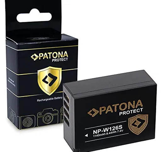 PATONA Protect V1 Batteria NP-W126S, NTC Compatibile con Fujifilm FinePix VPB-XT3 HS50EXR...