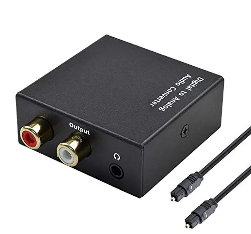 Kiyicjk DAC Digital SPDIF Toslink a analogico stereo audio R/L 3,5 mm Jack Audio convertit...