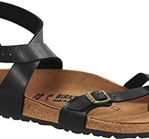 Birkenstock Yara, Cinturino alla Caviglia Donna, Nero (Vernis Noir), 39 EU