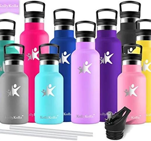 KollyKolla Bottiglia Termica per Acqua in Acciaio Inox, 750ml Senza BPA, Borraccia Sportiv...