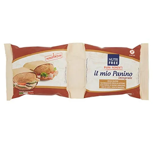 NutriFree il Mio Panino Integrale -180 g (90gx2), Senza glutine