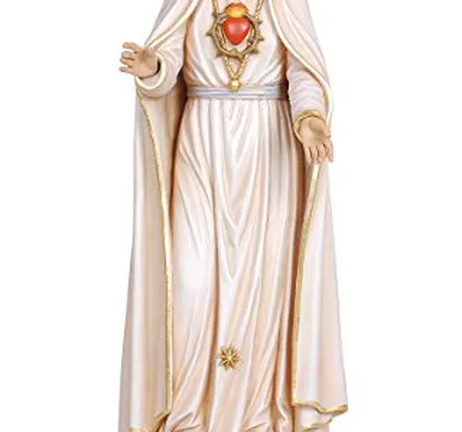 Statua Madonna di Fatima quinta Apparizione in legno della Val Gardena VARIE ALTEZZE DISPO...
