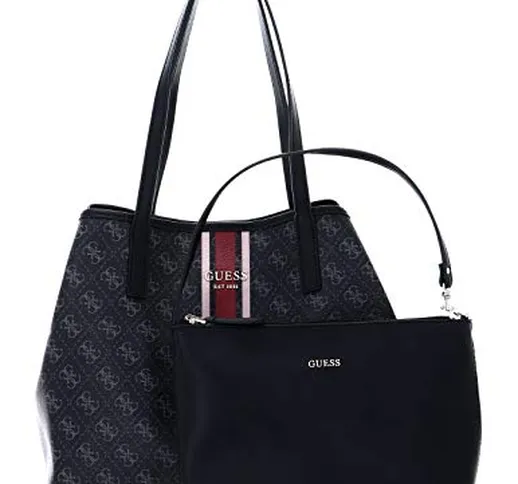 Guess Borsa shopping Vikky tote con pochette grigio coal donna B21GU85