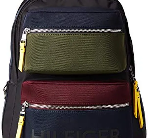Tommy Hilfiger Bold Nylon CB Backpack, Borse Uomo, Nero (Multi), 1x1x1 centimeters (W x H...