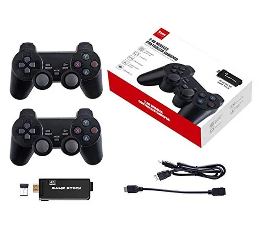 Neutral Game Stick da 32 GB 4K Ultra HD Game 3000 in 1 + 2.4G Gamepad Controller Wireless...