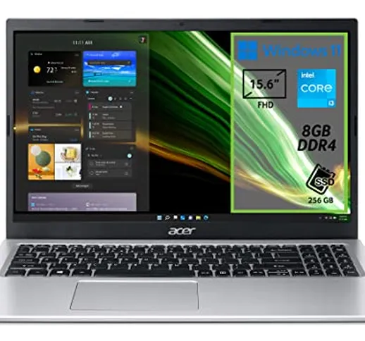 Acer Aspire 3 A315-58-36BT PC Portatile, Notebook con Processore Intel Core i3-1115G4, RAM...