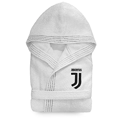 Juventus 9632 090 2131 Accappatoio, 100% Cotone, Bianco, 37x48x10 cm