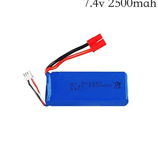 zjpvip218 Batteria 7.4v 2500mAh 25c Lipo per Syma X8C X8W X8G X8 RC Quadcopter Parti 7.4 V...